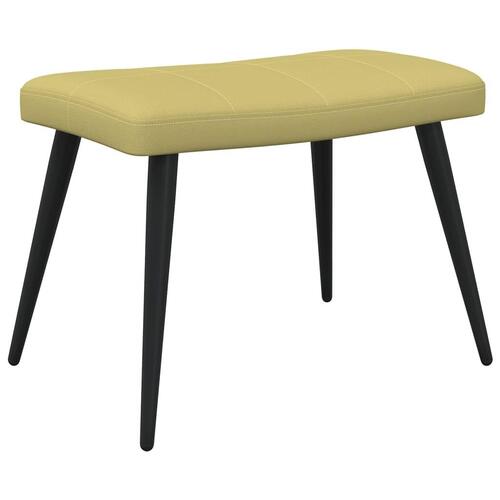Lænestol med fodskammel 62x68,5x96 cm stof grøn