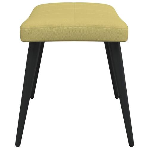 Lænestol med fodskammel 62x68,5x96 cm stof grøn