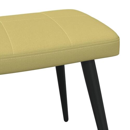 Lænestol med fodskammel 62x68,5x96 cm stof grøn