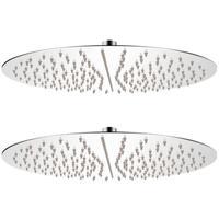 Brusehoveder rainshower-funktion 2 stk. rustfrit stål Ø 40 cm