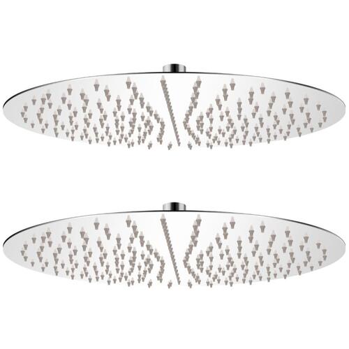 Brusehoveder rainshower-funktion 2 stk. rustfrit stål Ø 40 cm