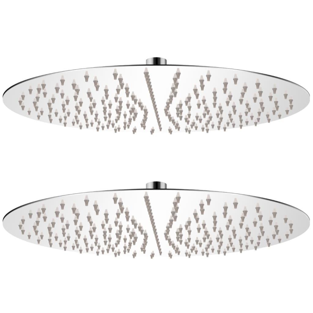 Brusehoveder rainshower-funktion 2 stk. rustfrit stål Ø 40 cm