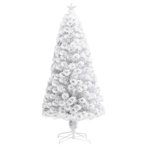 Kunstigt juletræ med lys 64 cm fiberoptisk hvid