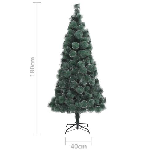 Kunstigt juletræ med fod 180 cm PET grøn