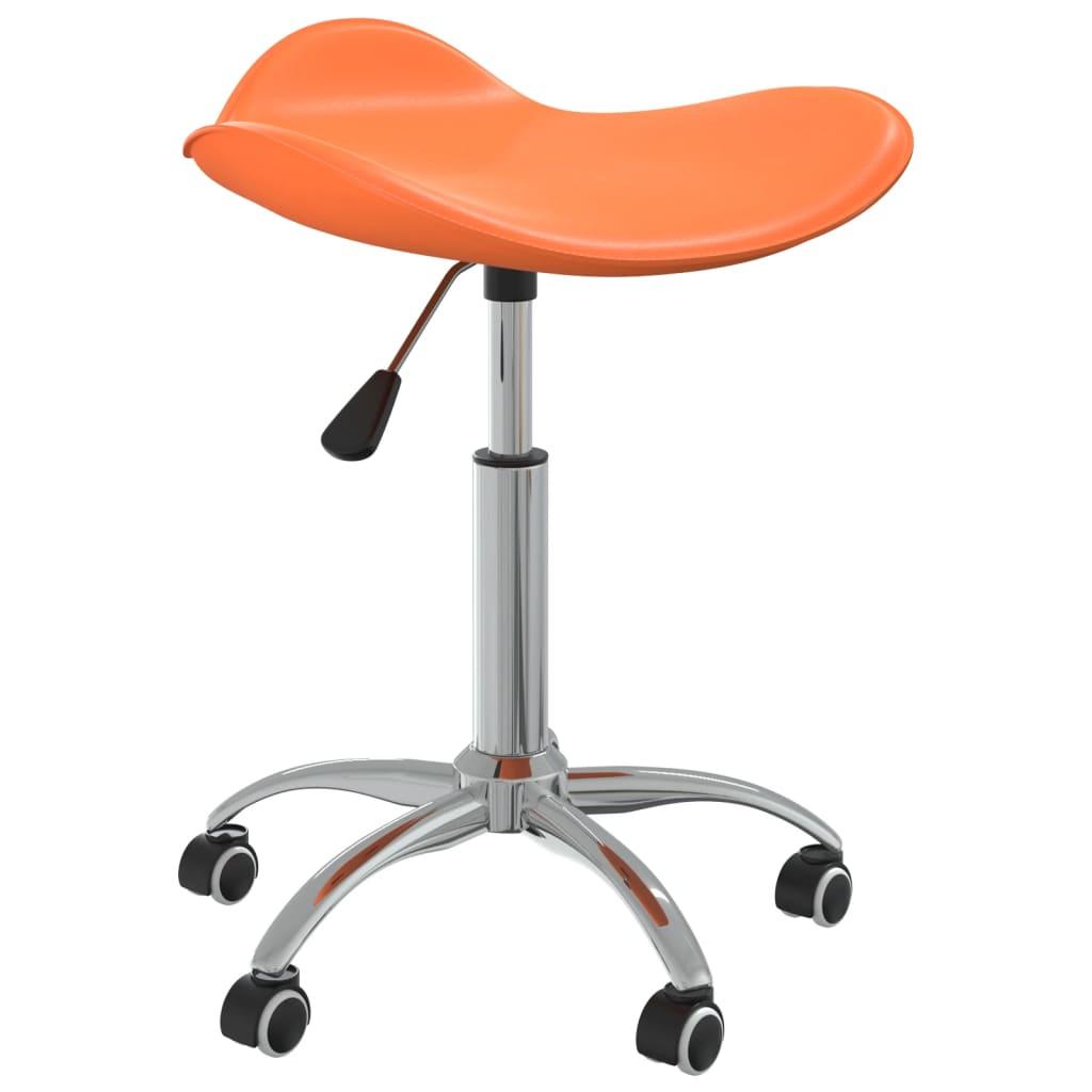 Salonstol kunstlæder orange billede
