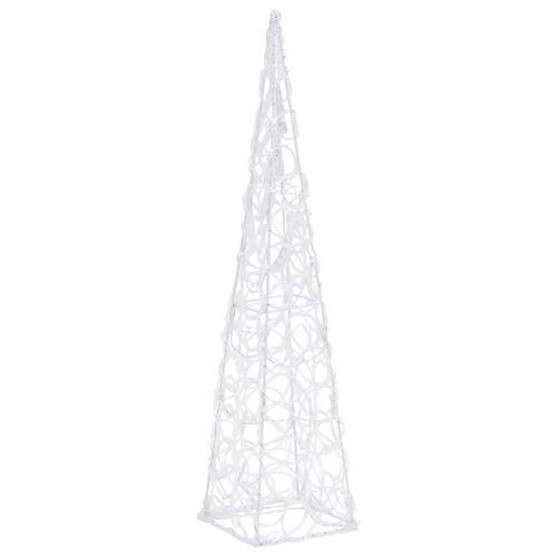 Dekorativ LED-lyskegle 60 cm akryl varm hvid