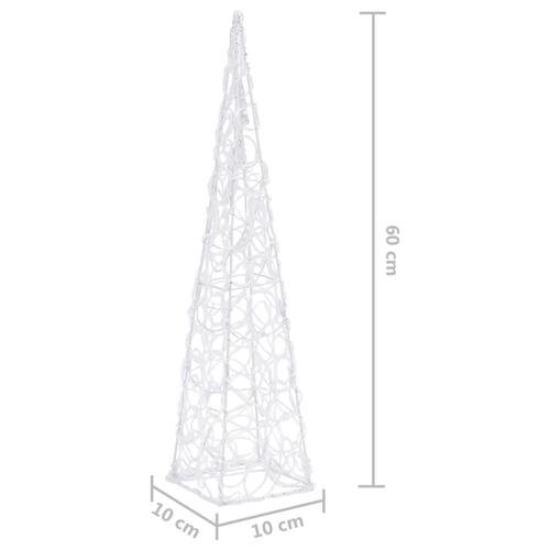 Dekorativ LED-lyskegle 60 cm akryl varm hvid