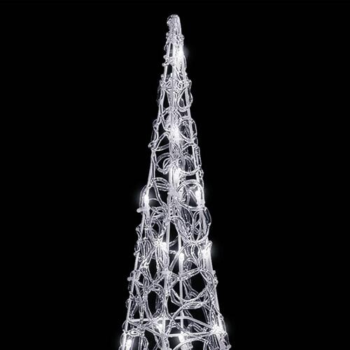 Dekorativ LED-lyskegle 60 cm akryl kold hvid