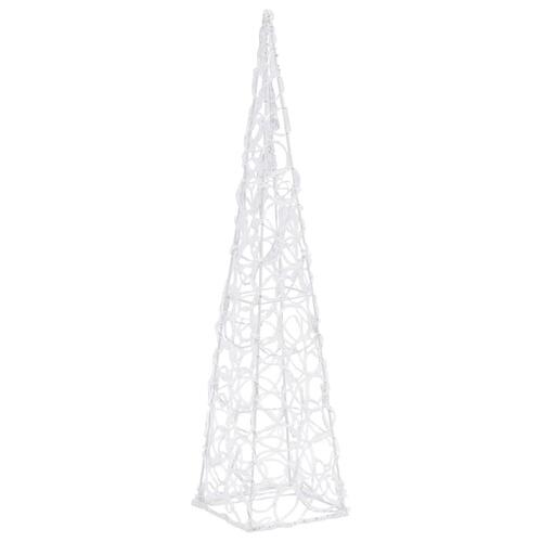 Dekorativ LED-lyskegle 60 cm akryl kold hvid