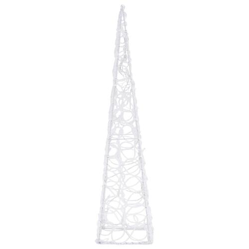 Dekorativ LED-lyskegle 60 cm akryl kold hvid
