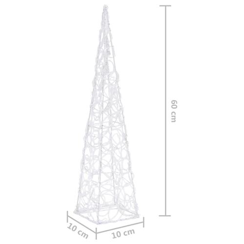 Dekorativ LED-lyskegle 60 cm akryl blå