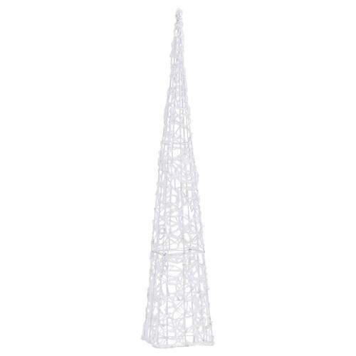 Dekorativ LED-lyskegle 90 cm akryl kold hvid
