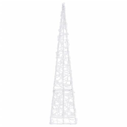 Dekorativ LED-lyskegle 90 cm akryl kold hvid