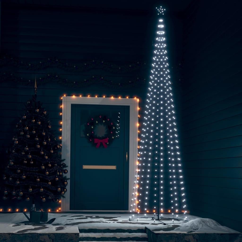 Lysende kegletræ 100x360 cm 400 LED'er koldt hvidt lys
