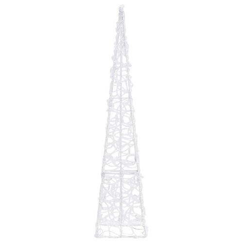 Dekorativ LED-lyskegle 90 cm akryl flerfarvet