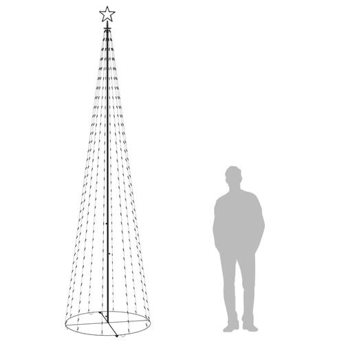 Lysende kegletræ 100x360 cm 400 LED'er blåt lys