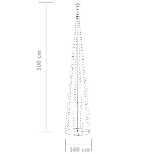 Lysende juletræ 160x500 cm 752 LED'er blåt lys