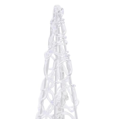 Dekorativt LED-lyskeglesæt 60/90/120 cm akryl flerfarvet