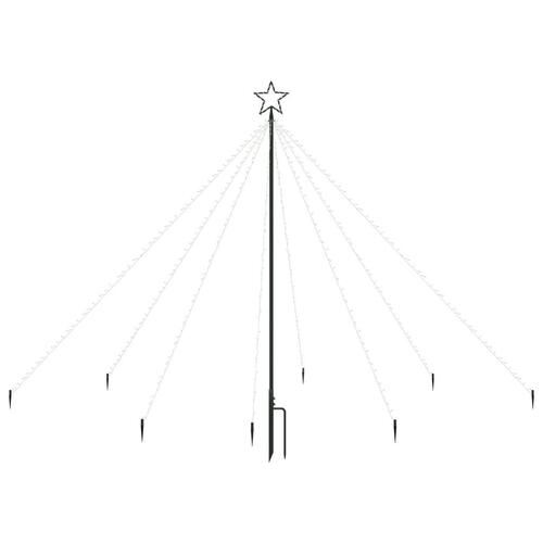 LED-juletræ 400 LED'er 2,5 m inde/ude blåt lys