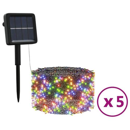 Lyskæder 5 stk. 5x200 LED inde/ude soldrevet kold hvid