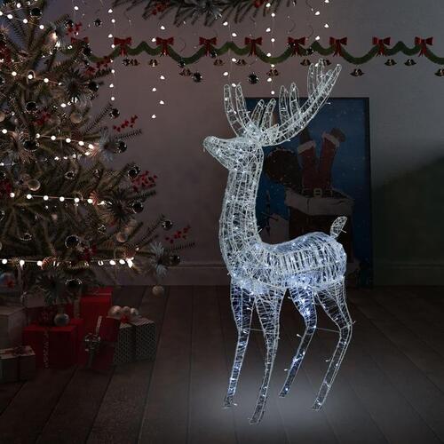 Julerensdyr XXL 180 cm 250 LED'er akryl kold hvid