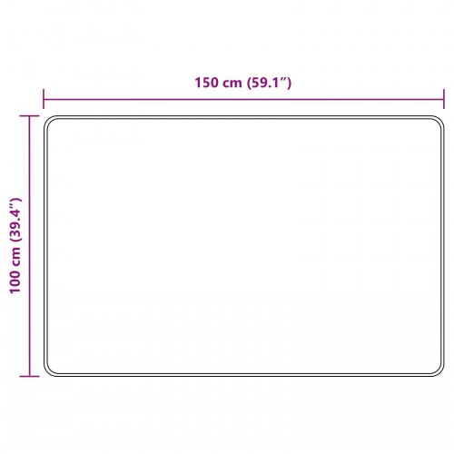 Løber tæppe MARSA - grå 100 × 150 cm, polyester med skridsikker PVC-bagside