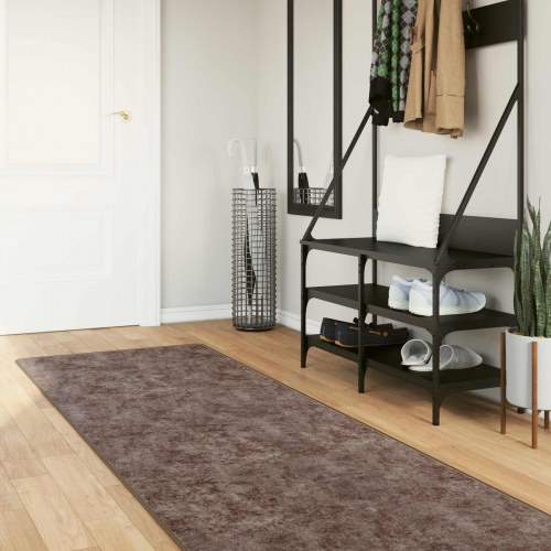 Tæppeløber MARSA - grå 80 × 450 cm, polyester med skridsikker PVC-bagside