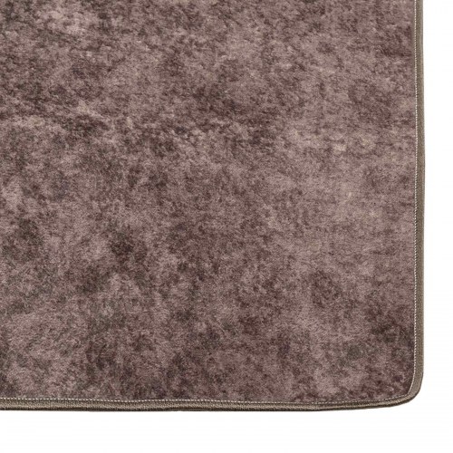 Løber-tæppe i grå 80 × 200 cm - polyester velour med skridsikker PVC-bagside