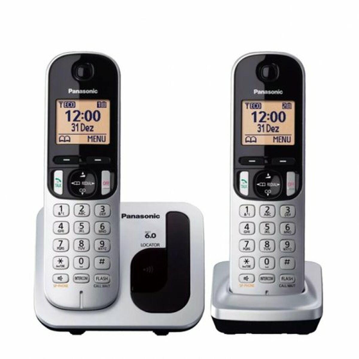 Panasonic KX-TGC212 trådløs DECT telefon - duo, rav/sølv metallic billede
