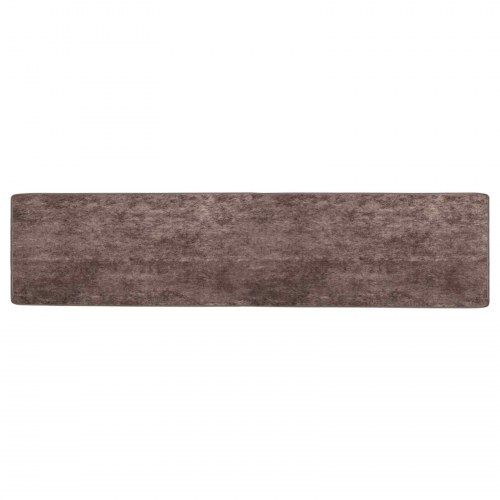 Løber-tæppe i grå velour - 50 × 300 cm, polyester med skridsikker PVC-bagside