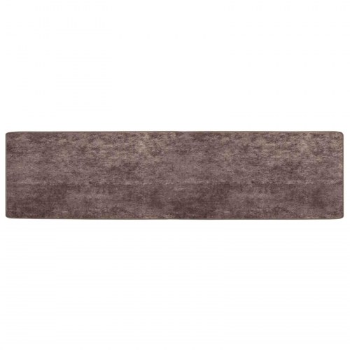 Løber tæppe - grå 50 × 200 cm i polyester med skridsikker PVC-bagside