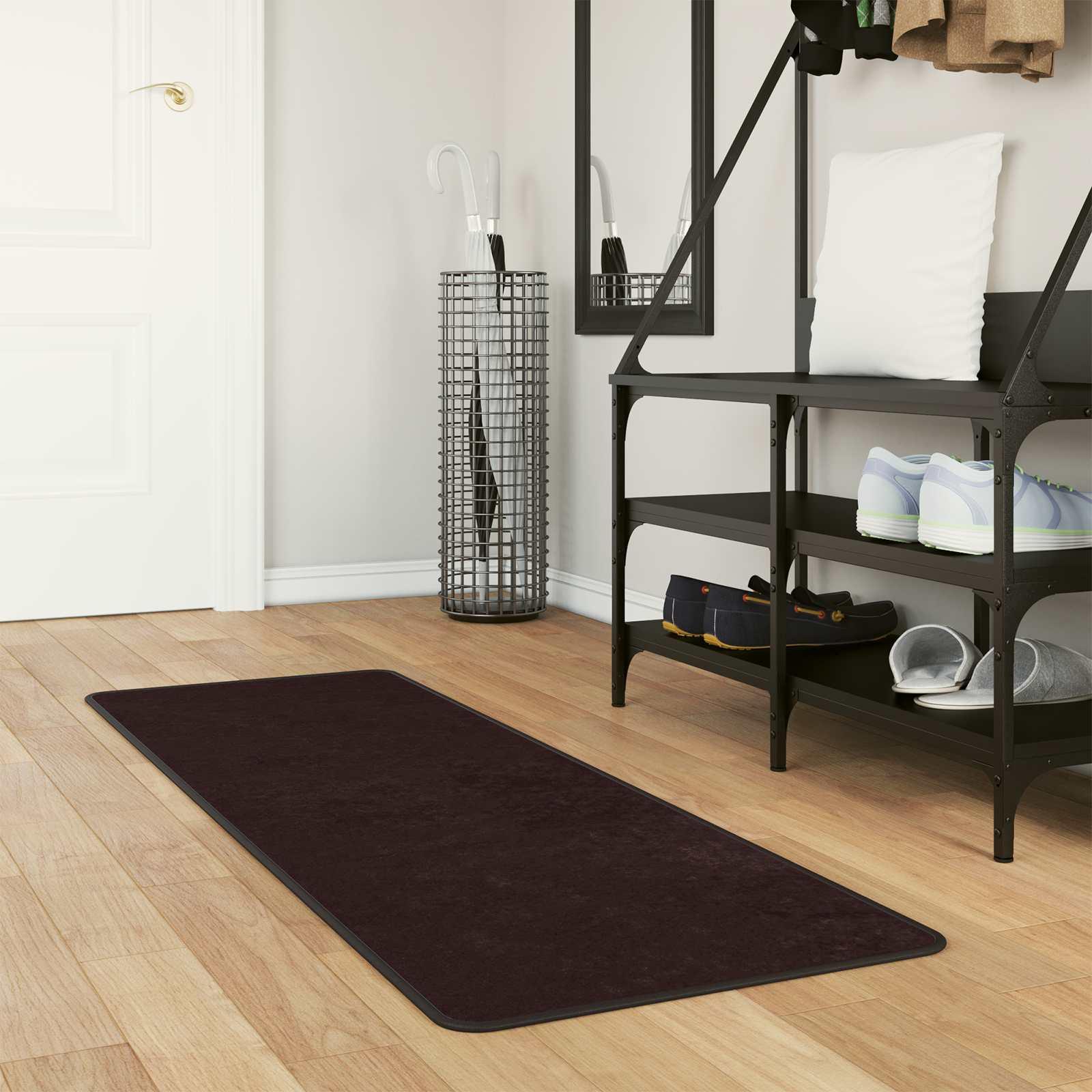 Tæppe Runner MARSA Antracit 150 x 50 cm Polyester og PVC billede
