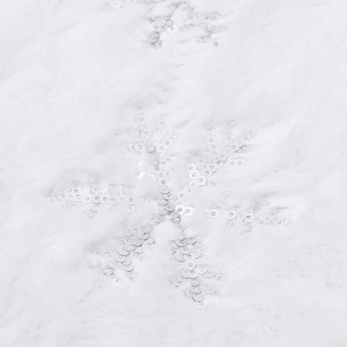 Luksuriøs skjuler til juletræsfod 122 cm kunstpels hvid