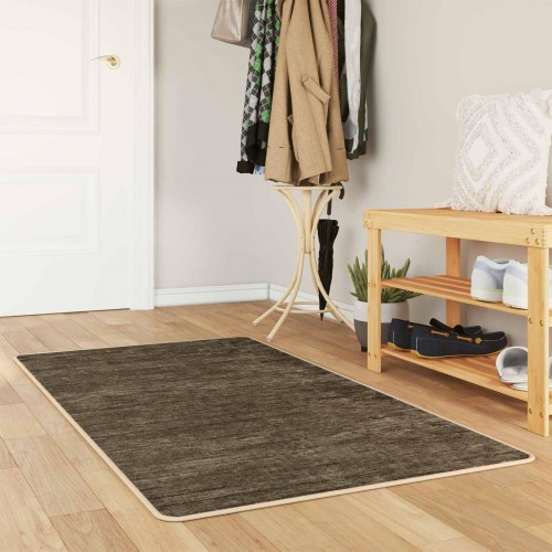 Løber tæppe MARSA - skovgrøn 100 × 200 cm, polyester med skridsikker PVC-bagside