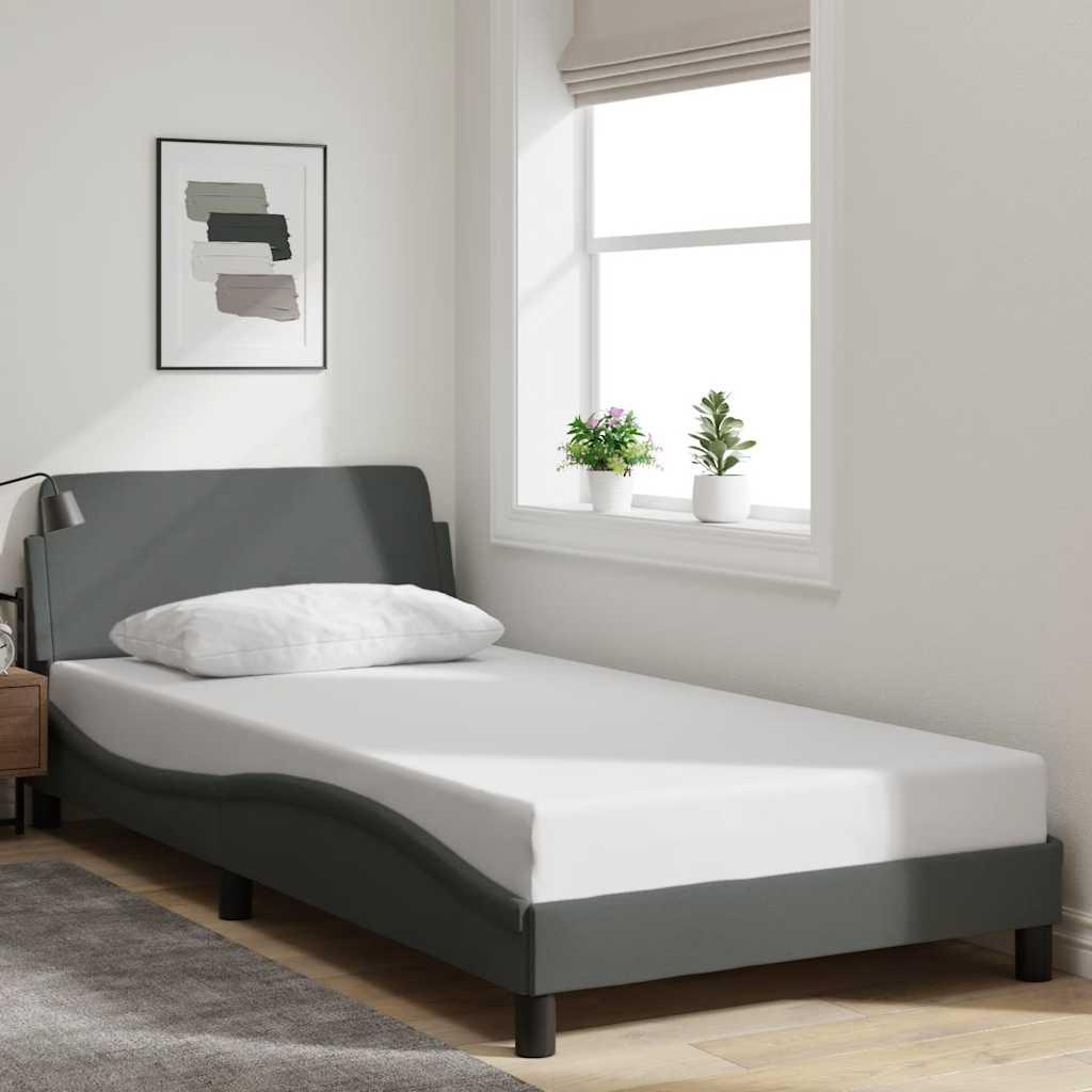 Sengeramme Dover 100 × 203 cm - stof, mørkegrå billede