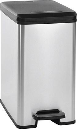 CURVER Slim Bin skraldespand 25 l – metallook med pedal billede
