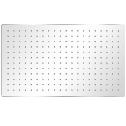 Brusehoveder rainshower-funktion 2 stk. rustfrit stål 30 x 50 cm