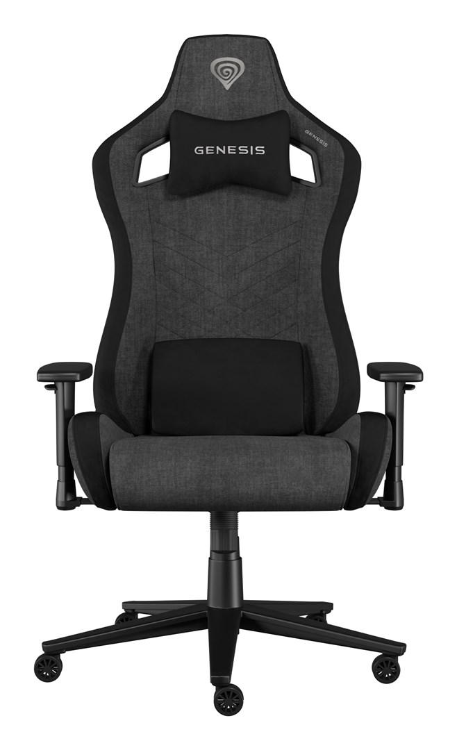 Genesis Nitro 660 gamingstol – stof, grå/sort, 160–195 cm billede