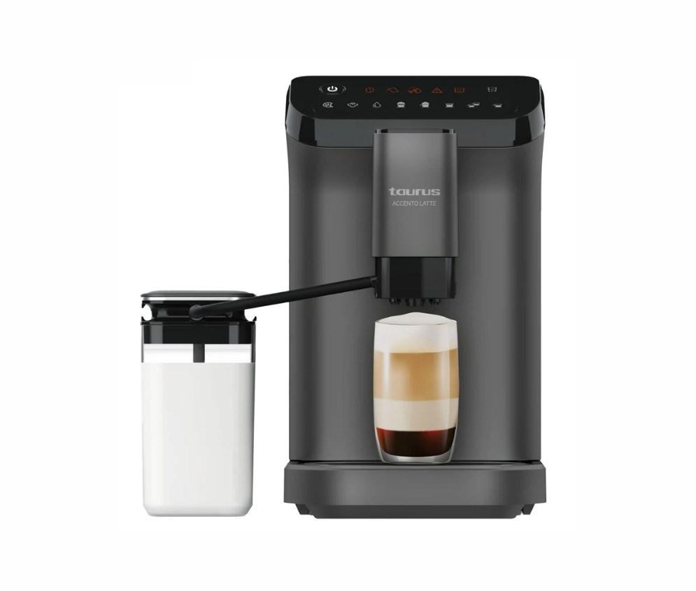 Taurus Accento Latte espressomaskine - 20 bar, sølv/sort billede