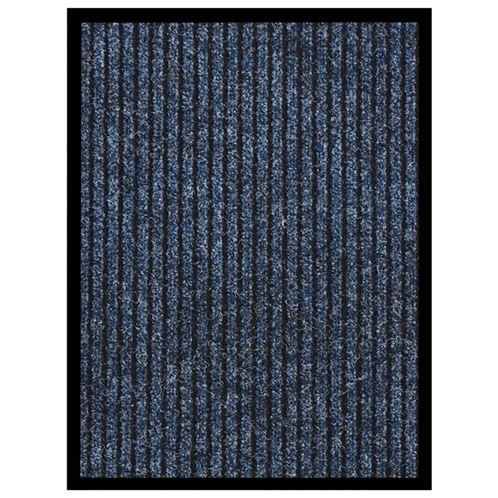 Dørmåtte 40x60 cm stribet blå