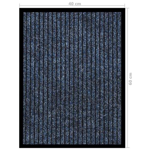 Dørmåtte 40x60 cm stribet blå