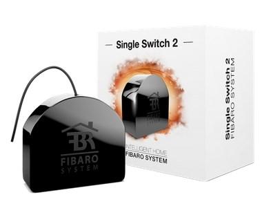 FIBARO Single Switch 2 FGS-213 relæ - sort