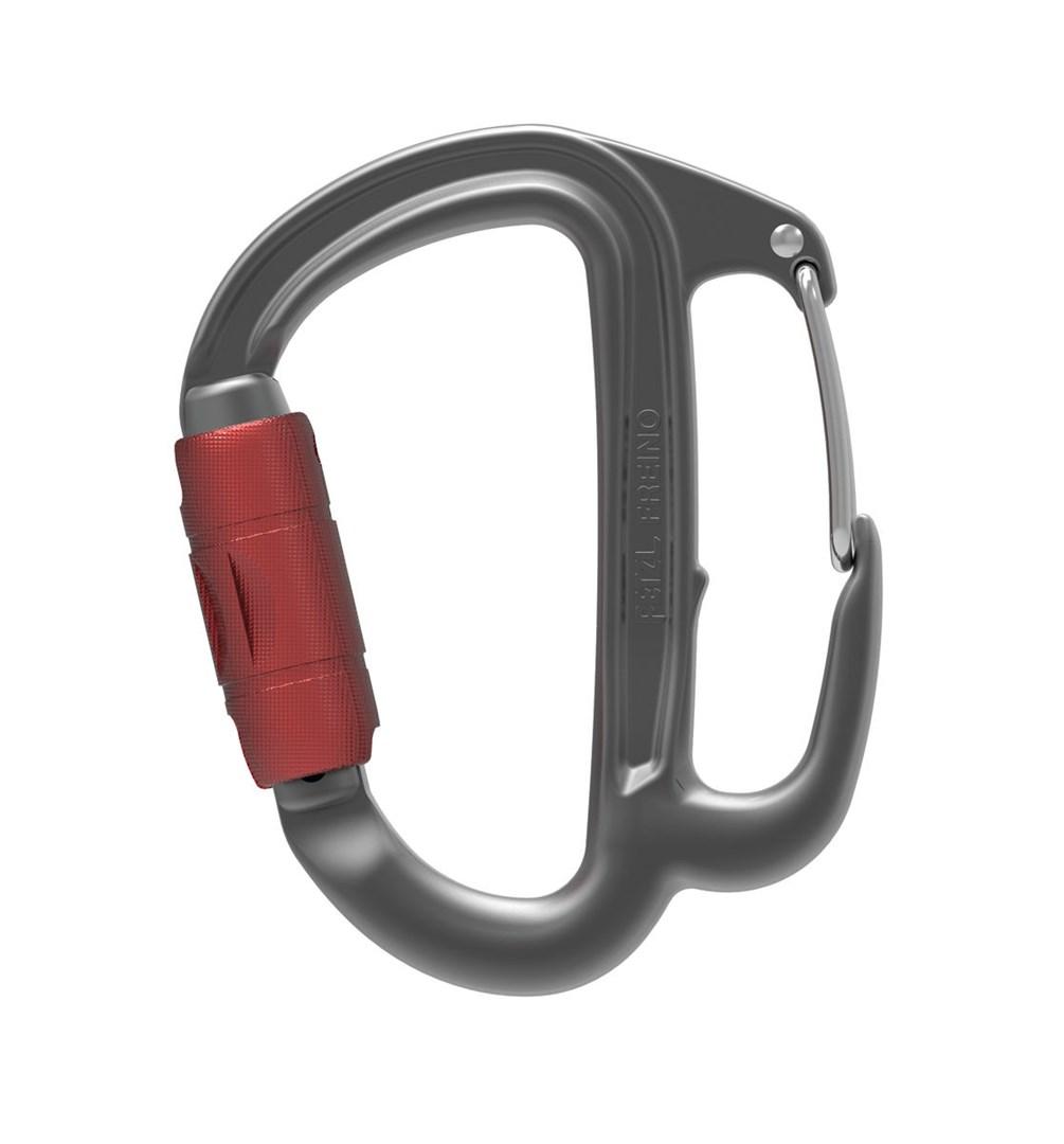 Petzl FREINO karabin - låsbar D-formet, aluminium, grå billede