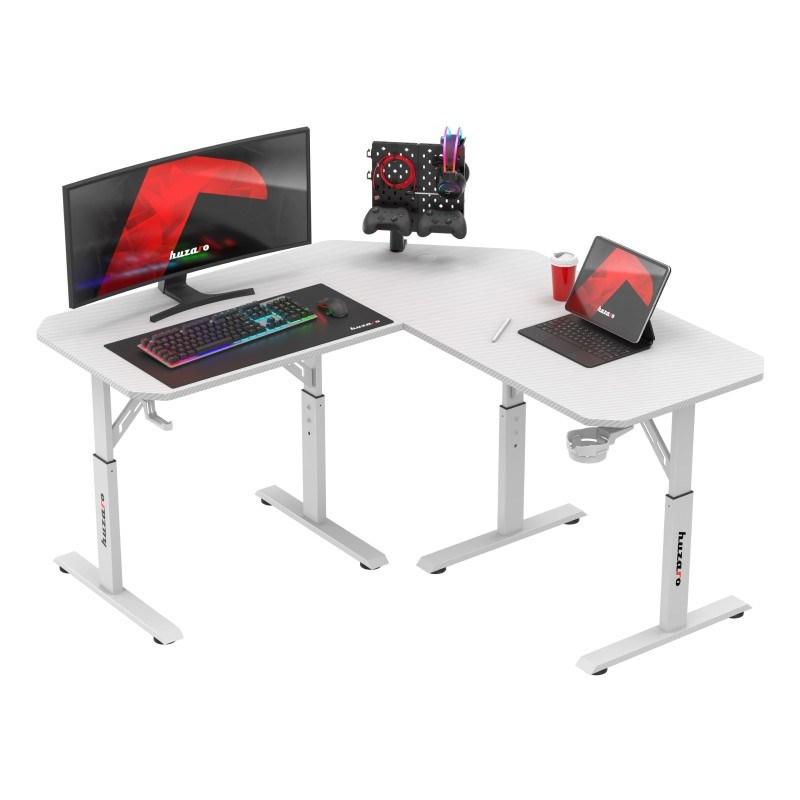 Huzaro Hero 7.3 gamingbord i L‑form – Hvid billede