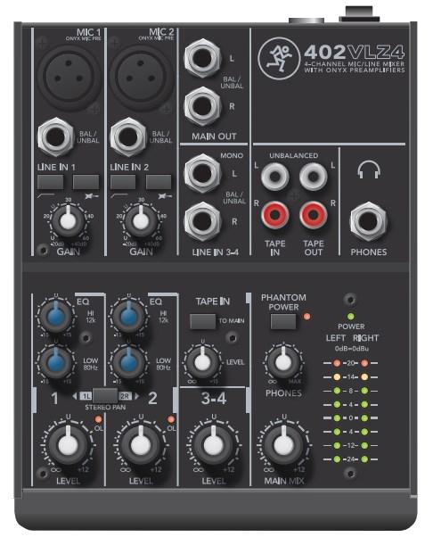 Mackie 402VLZ4 - 4‑kanals mikserbord med Onyx-forforstærkere billede