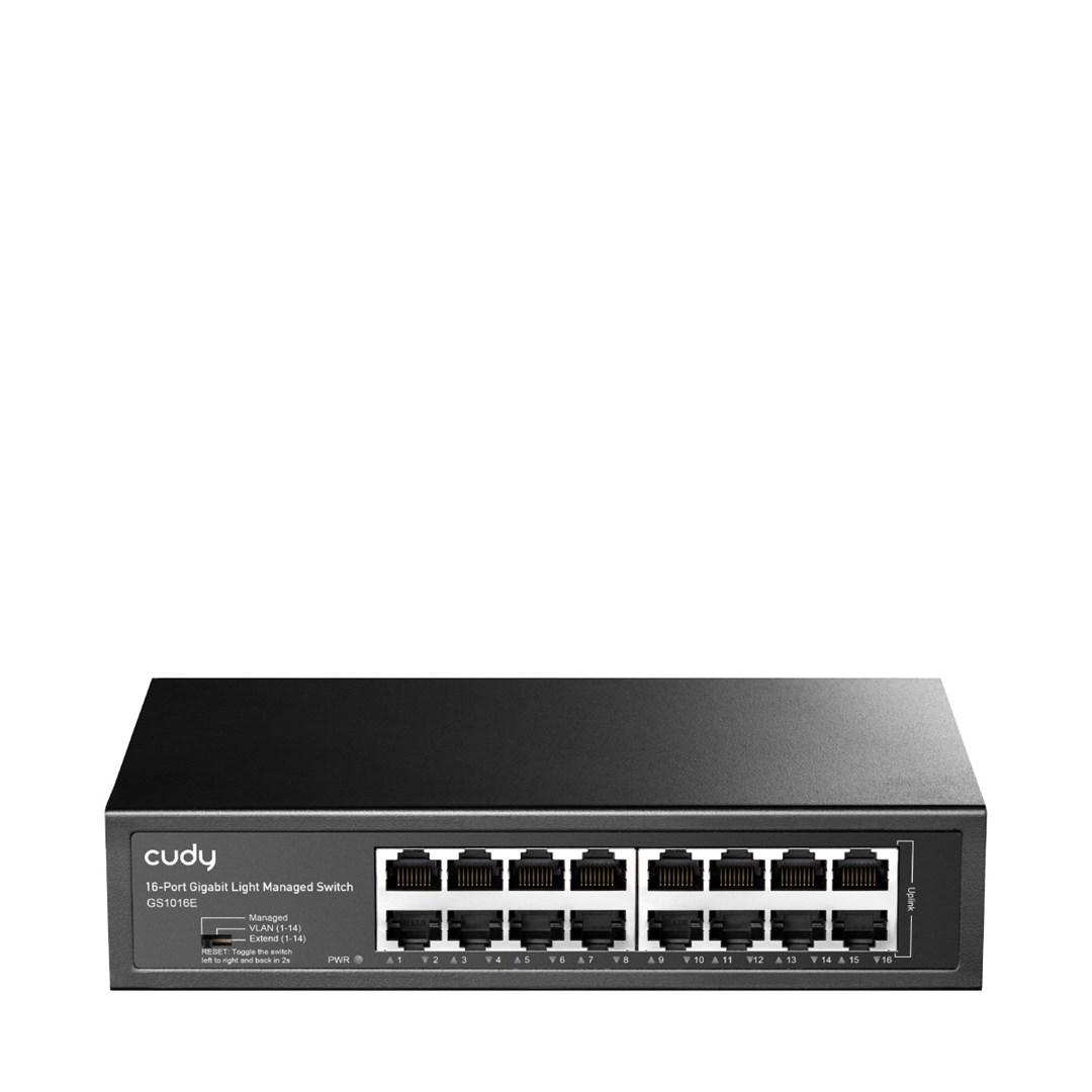 Cudy GS1016E 16‑ports Gigabit light‑managed switch billede