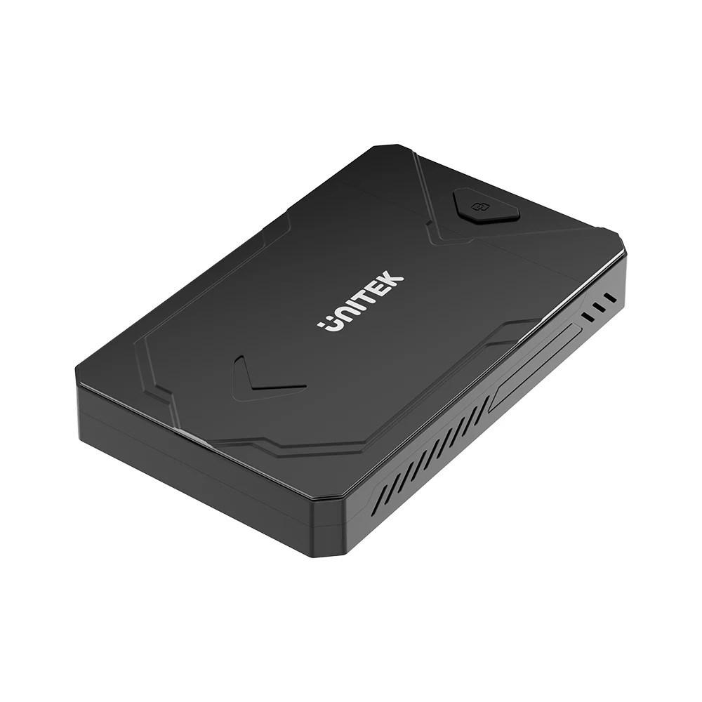 UNITEK S1229CBK01 M.2 NVMe & 2,5" SATA SSD kabinet – USB-C 10 Gbit/s, sort billede