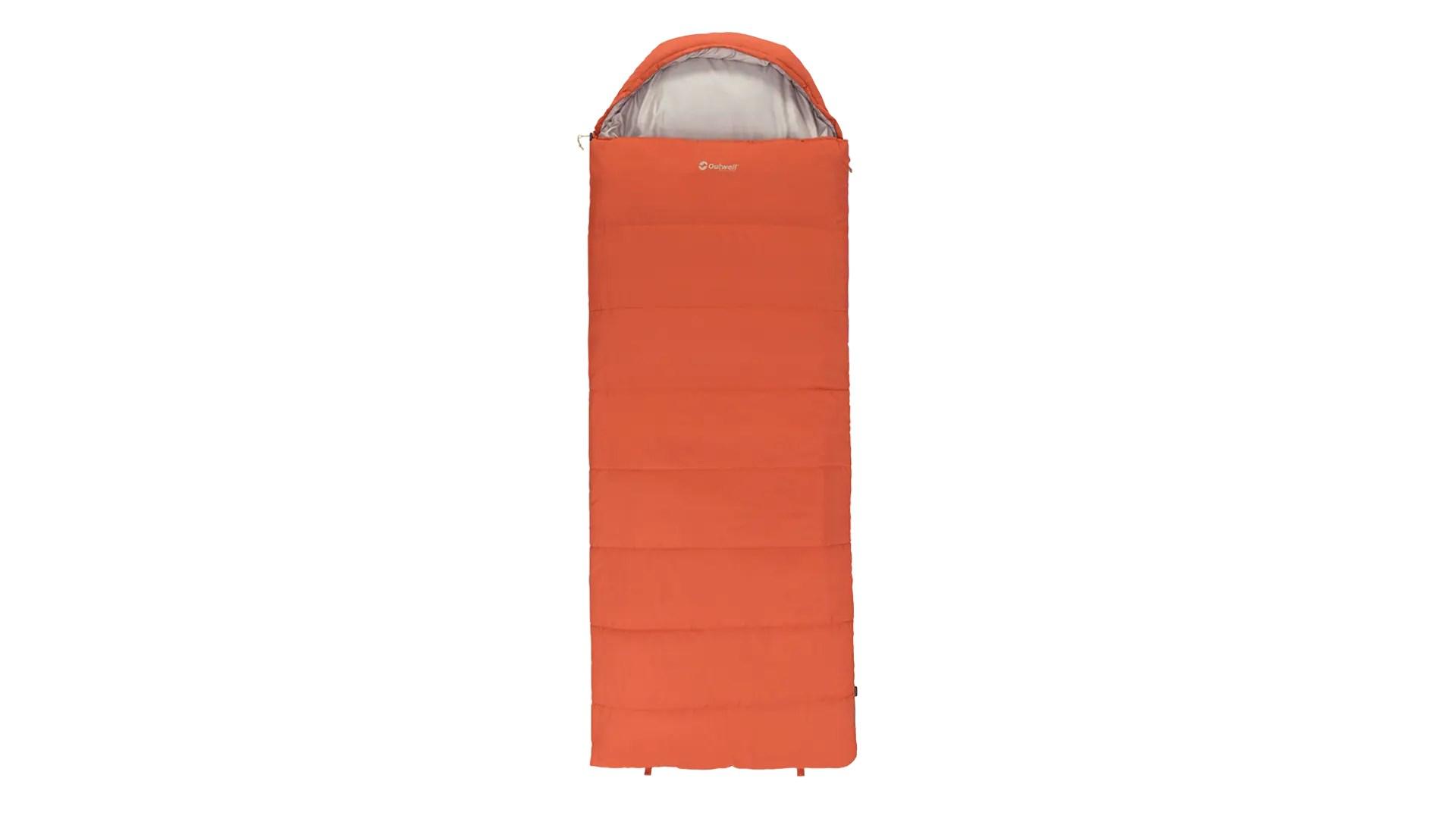 Outwell sovepose til voksne - semi-rektangulær, polyester, orange