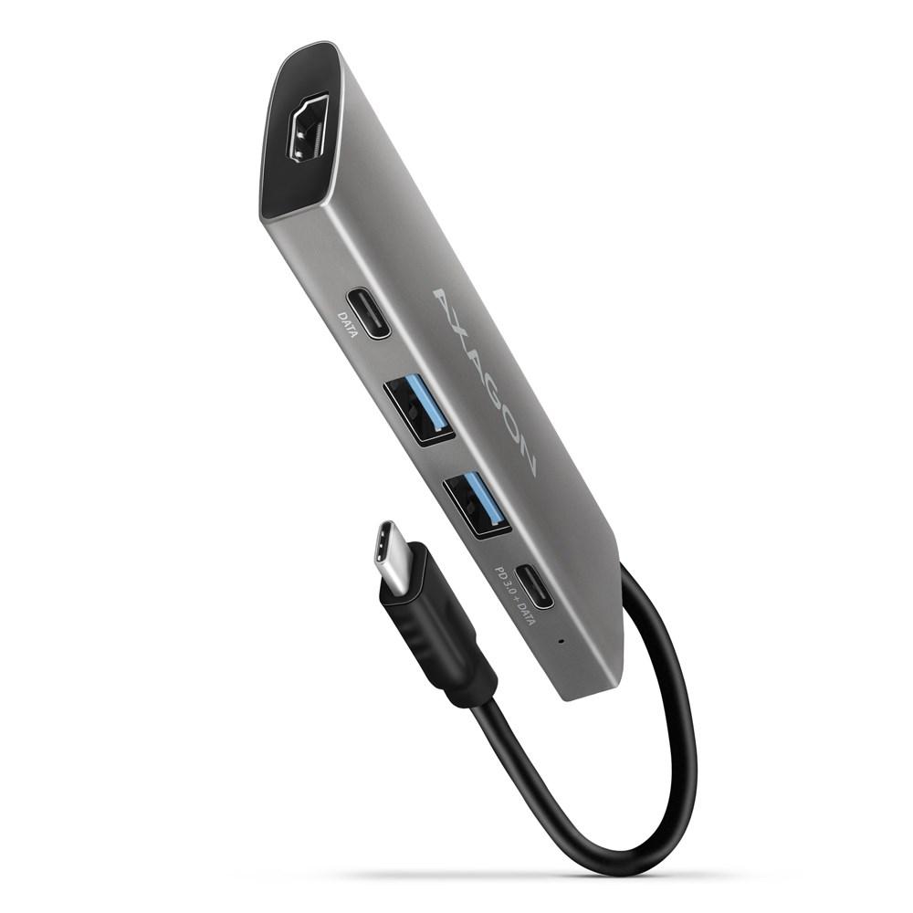 AXAGON HMC-5G21 - Dockingstation - for desktop, laptop, smartphone, tablet - USB-C 3.2 Gen 2 / USB4 / Thunderbolt 3 / Thunderbolt 4 / Thunderbolt 5 - HDMI