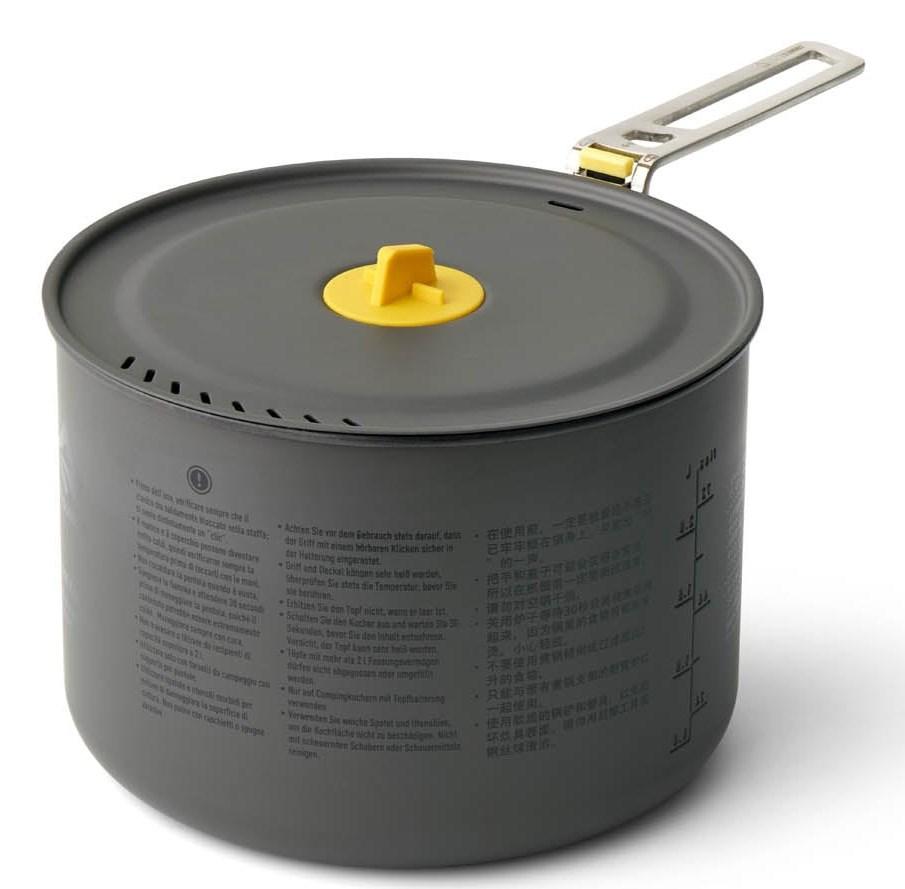 Sea to Summit Frontier Gryde 3 l - grå, non-stick aluminiumsgryde til friluftsliv
